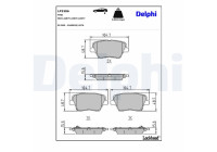 Brake Pad Set, disc brake LP3386 Delphi