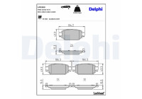Brake Pad Set, disc brake LP3393 Delphi