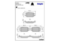 Brake Pad Set, disc brake LP3393 Delphi