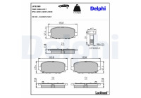 Brake Pad Set, disc brake LP3398 Delphi