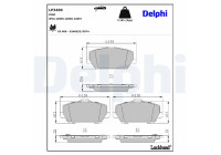Brake Pad Set, disc brake LP3400 Delphi
