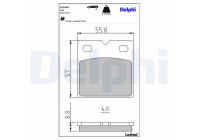 Brake Pad Set, disc brake LP3405 Delphi