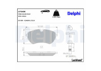 Brake Pad Set, disc brake LP3406 Delphi