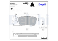 Brake Pad Set, disc brake LP3408 Delphi