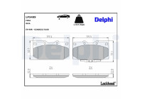 Brake Pad Set, disc brake LP3409 Delphi