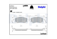Brake Pad Set, disc brake LP3411 Delphi