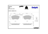 Brake Pad Set, disc brake LP3412 Delphi