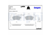 Brake Pad Set, disc brake LP3412 Delphi