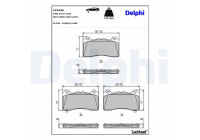Brake Pad Set, disc brake LP3436 Delphi