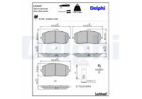 Brake Pad Set, disc brake LP3437 Delphi
