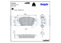Brake Pad Set, disc brake LP3438 Delphi