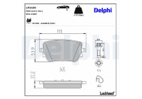 Brake Pad Set, disc brake LP3439 Delphi