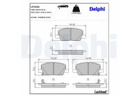 Brake Pad Set, disc brake LP3482 Delphi