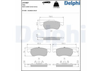 Brake pad set, disc brake LP3487 Delphi