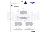 Brake pad set, disc brake LP3487 Delphi