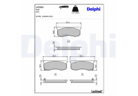Brake Pad Set, disc brake LP3509 Delphi