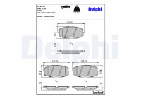 Brake Pad Set, disc brake LP3513 Delphi