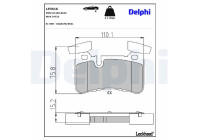Brake Pad Set, disc brake LP3516 Delphi