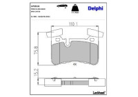 Brake Pad Set, disc brake LP3516 Delphi