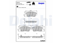 Brake Pad Set, disc brake LP3519 Delphi