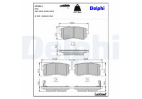 Brake Pad Set, disc brake LP3521 Delphi