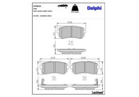 Brake Pad Set, disc brake LP3521 Delphi