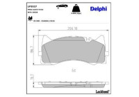 Brake Pad Set, disc brake LP3527 Delphi