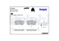 Brake Pad Set, disc brake LP3528 Delphi