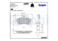 Brake Pad Set, disc brake LP3533 Delphi