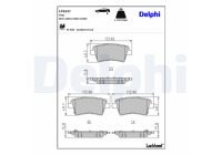 Brake Pad Set, disc brake LP3537 Delphi