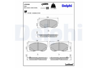 Brake Pad Set, disc brake LP3538 Delphi