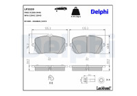 Brake Pad Set, disc brake LP3539 Delphi