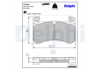Brake Pad Set, disc brake LP3540 Delphi
