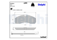 Brake Pad Set, disc brake LP3541 Delphi