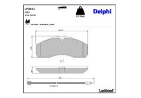 Brake Pad Set, disc brake LP3541 Delphi