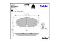 Brake Pad Set, disc brake LP3543 Delphi