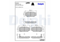 Brake Pad Set, disc brake LP3544 Delphi