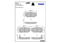 Brake Pad Set, disc brake LP3544 Delphi