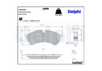 Brake Pad Set, disc brake LP3545 Delphi