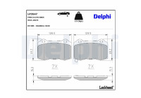 Brake Pad Set, disc brake LP3547 Delphi