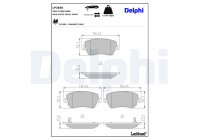 Brake Pad Set, disc brake LP3550 Delphi