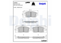 Brake Pad Set, disc brake LP3552 Delphi