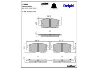 Brake Pad Set, disc brake LP3552 Delphi