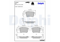 Brake Pad Set, disc brake LP3553 Delphi