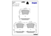Brake Pad Set, disc brake LP3553 Delphi