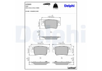 Brake Pad Set, disc brake LP3553 Delphi
