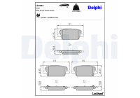 Brake Pad Set, disc brake LP3554 Delphi