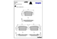 Brake Pad Set, disc brake LP3554 Delphi