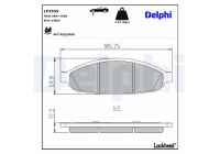 Brake Pad Set, disc brake LP3555 Delphi