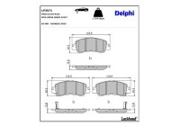 Brake Pad Set, disc brake LP3571 Delphi